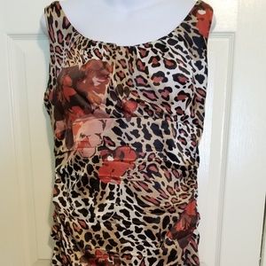 Leopard Floral print dress